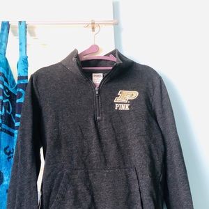Only worn twice PINK Purdue quarter zip